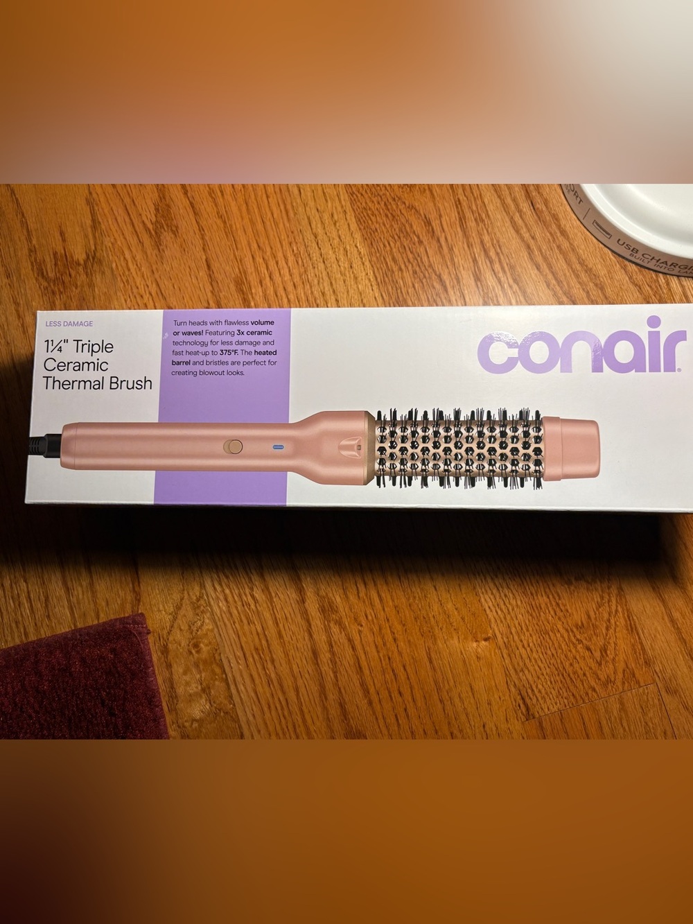 Conair 1 1/4” Triple Ceramic Thermal Round Brush New in Box